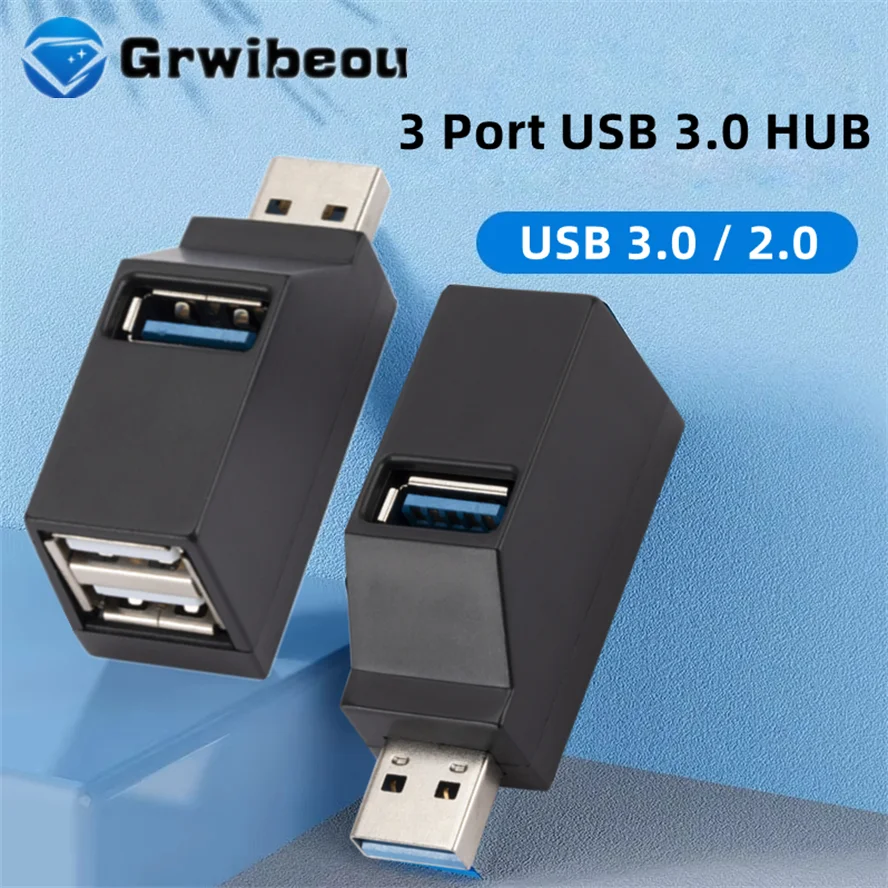 

USB 3.0 HUB Extender Разветвитель 1–3 Многопортовые USB-концентраторы 2.0 Ноутбук ПК Офис Многофункциональный адаптер для зарядки USB-диска для чтения