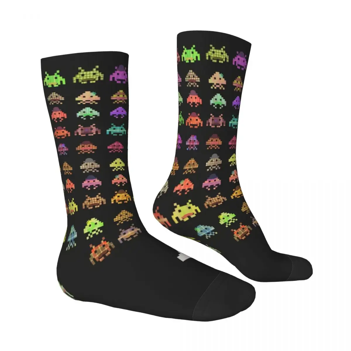 Space Invaders Arcade Shooter Game Socks Male Mens Women Autumn Stockings Polyester