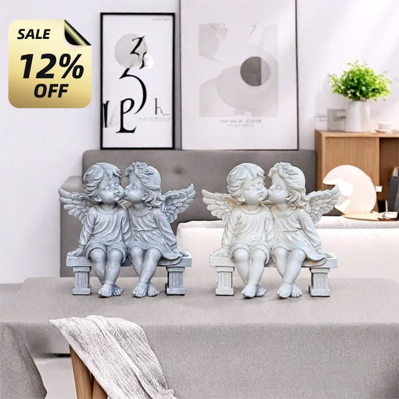 

Скульптуры и фигурки ангелов любви из смолы, романтический домашний декор, винтажный ангел, милое украшение стола и аксессуары для домашнего офиса