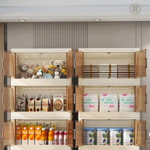 Folding Multifunctional Living Room Plastic Storage Cabinet 10 Main Sales Folding Cabinet - №3