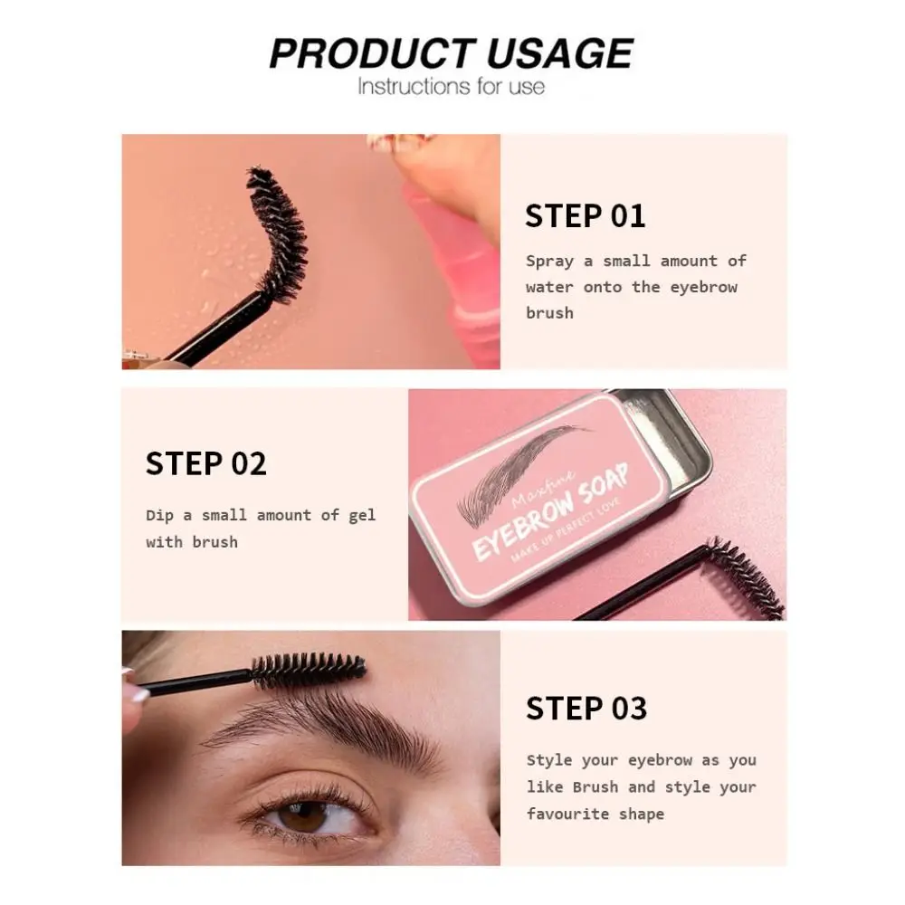 Eyebrow Styling Gel 3D Eyebrow Styling Cream Waterproof Makeup Eyebrow Sculpt Soap Transparent Long Lasting Brows Wax Sculpt