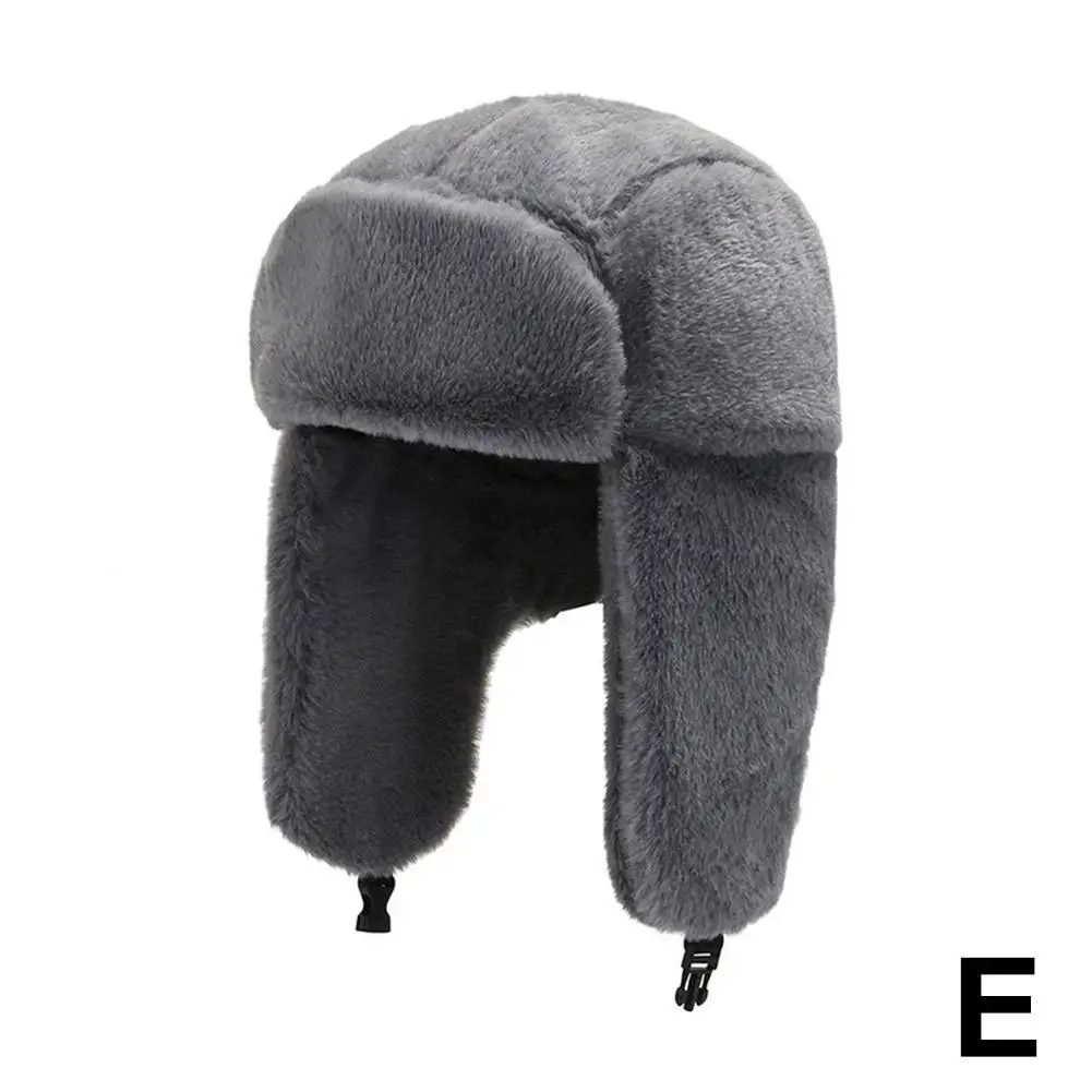 Winter Lei Feng Hat With Rabbit Hair Unisex Fashion Outdoor Big Ear Hat For Cycling, Windproof And Warm 1PCS Practical C8R4