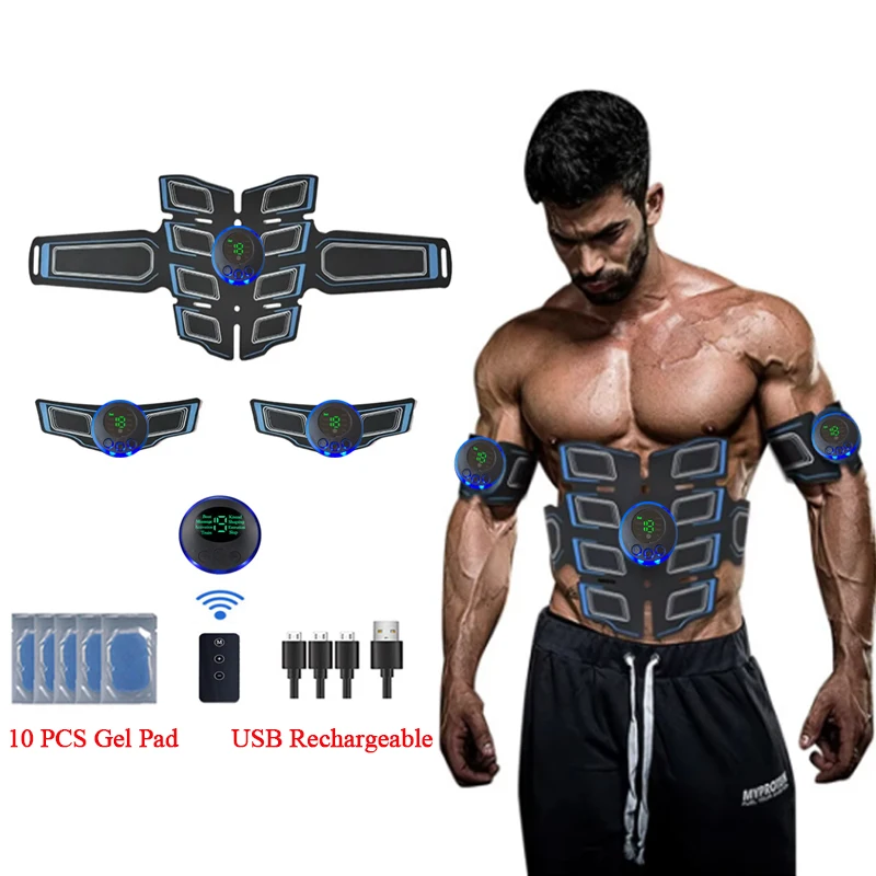 EMS Muscle Stimulator Wireless Smart Fitness Abdominal Training ABS Muscle Massager Neck Back Arm Leg Body Slimming Shaping