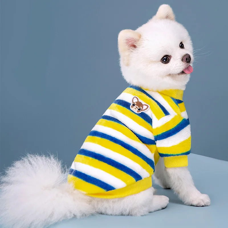 Regenboog hondenkleding Warm huisdiervest Shirt Fleece hondenkleding voor honden Kleding Huisdieren Honden Kat T-shirt Outfit Kledingjassen