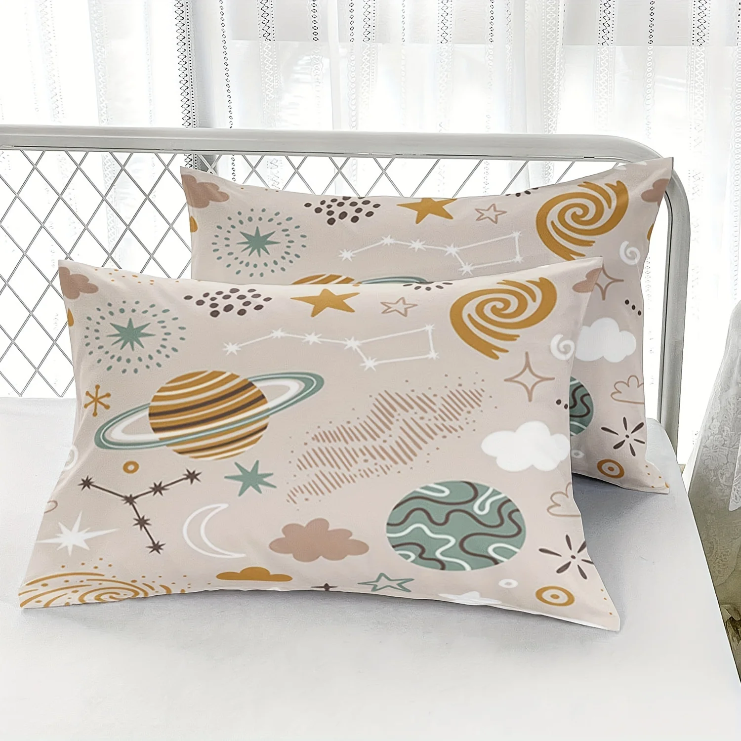 Cute Cartoon Bedding Set 3D Printing Universe 2-3 Piece Set (No Core) Duvet Cover Set Bedroom Home Decor Textile For Kids Gift