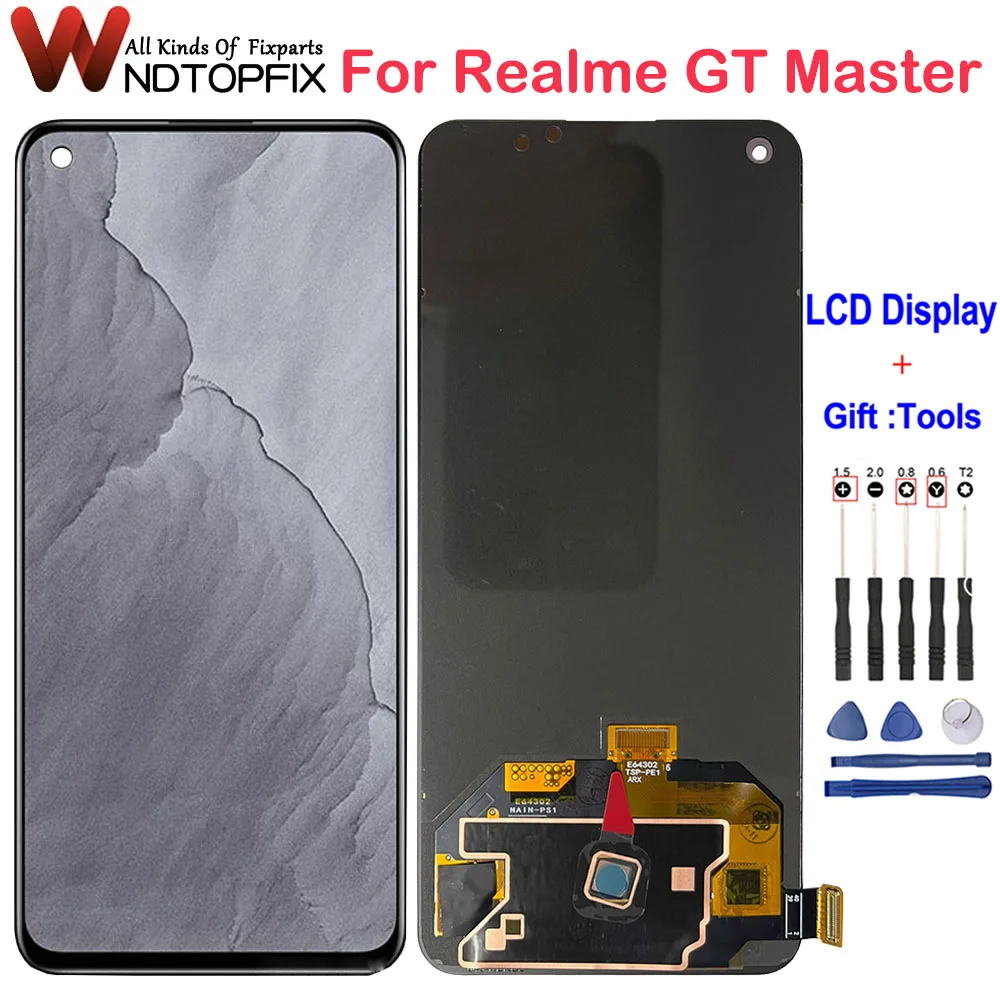 

6,43 "для Oppo Realme GT ЖК-экран с сенсорной панелью и дигитайзером GT Master Edition ЖК-дисплей для Realme GT Master LCD RMX3363 Экран