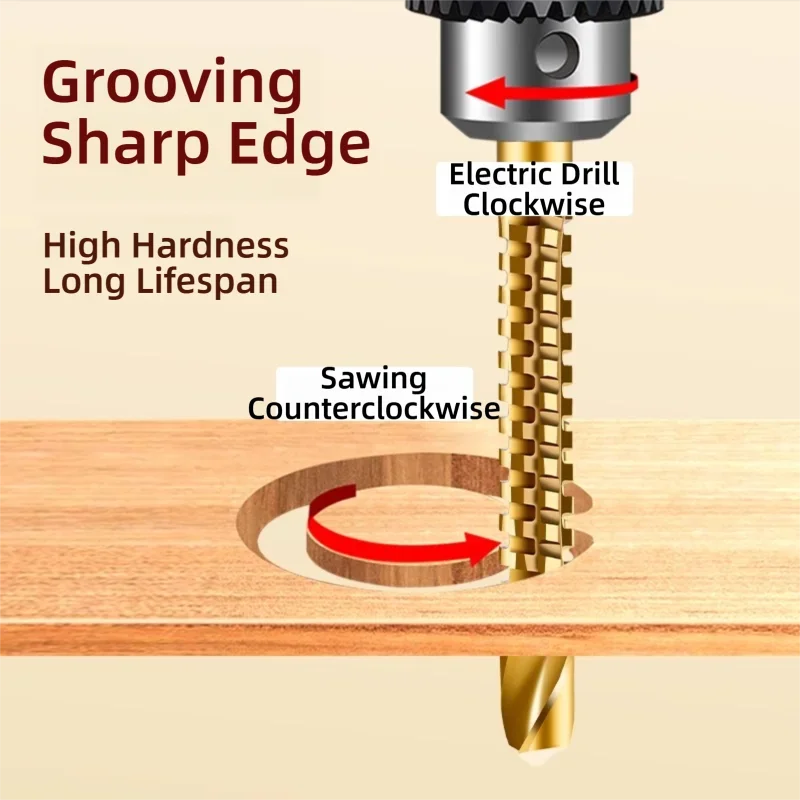 6 STKS HSS Ti-gecoat met Kobalt Rechte Groef Stap Boor 4-12/4-20/4-32mm Hex Hout Metaal Gatensnijder Kernboren Gereedschap Set