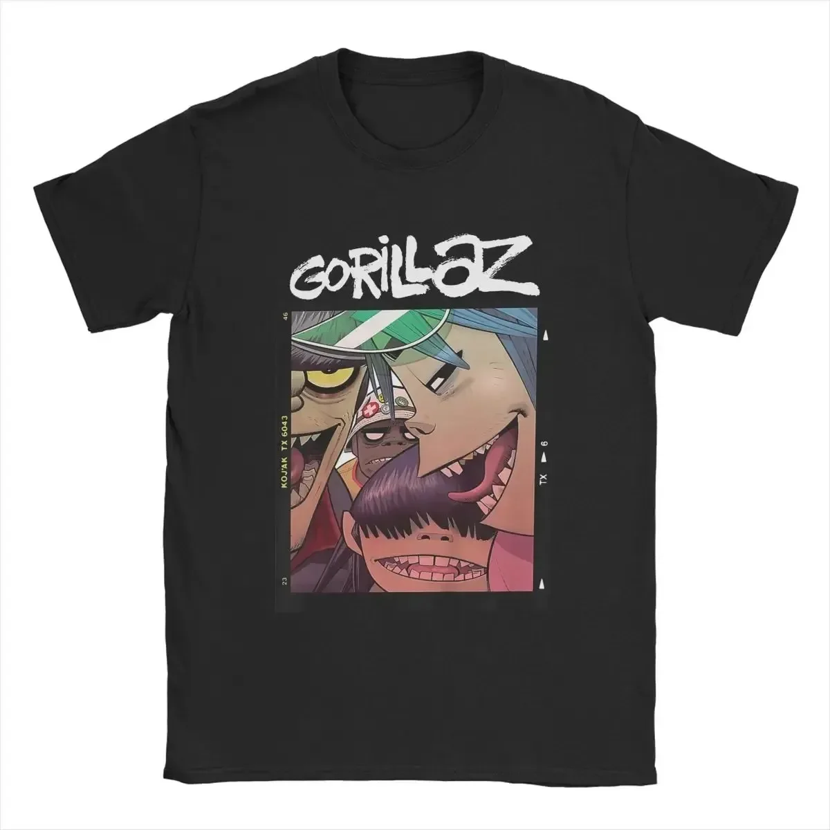 T Shirt for Men Vintage Gorillaz Band Cartoon Graphic Tshirts Summer Casual Fashion Women Men Hip-hop Streetwear Cool Camisetas