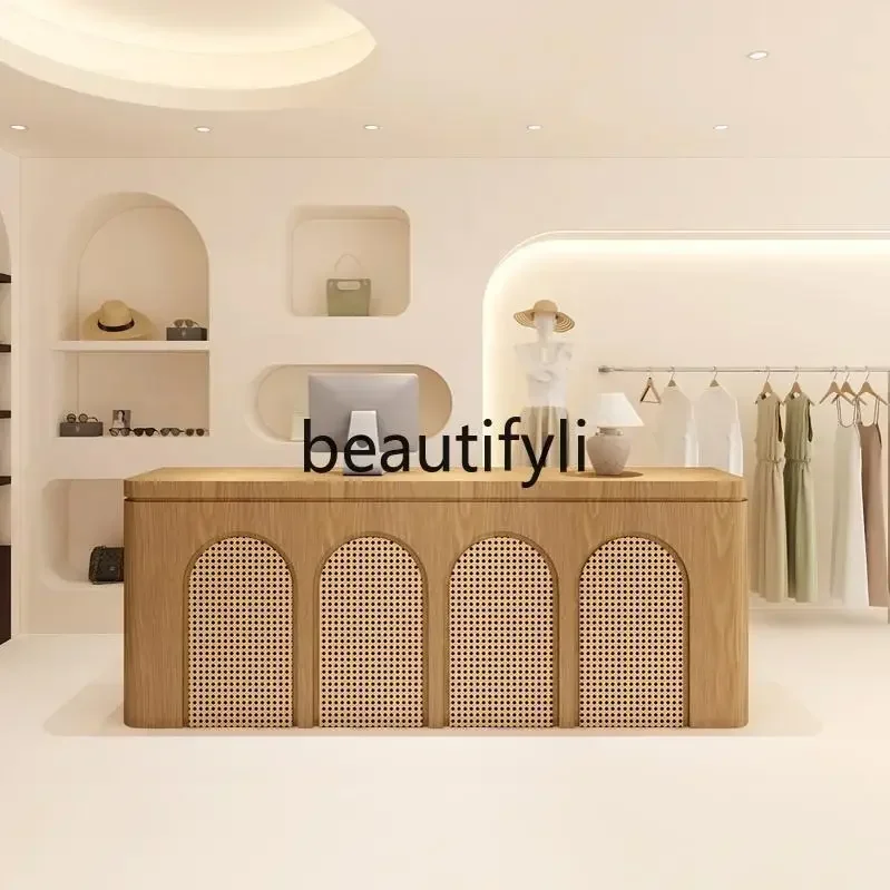 60.Beauty salon, bed and breakfast bar, reception desk, hotel rattan, wabi sanfeng checkout page