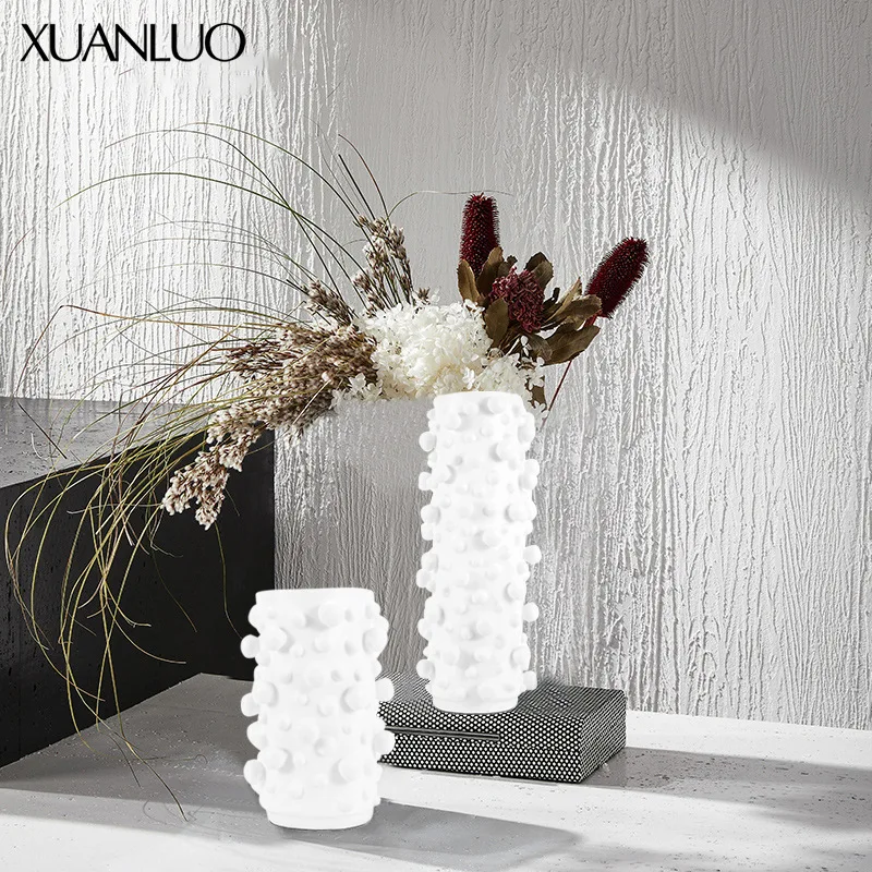 Creative dried flower resin vase ornament Living room minimalist modern home decor tabletop soft furnishings vase ornament
