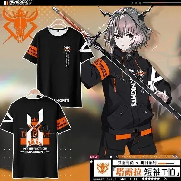 

Game arknights 3d t men women shirt nian w mostima skadi talulah dusk amiya cosplay short sleeve funny tshirt anime graphic 2024