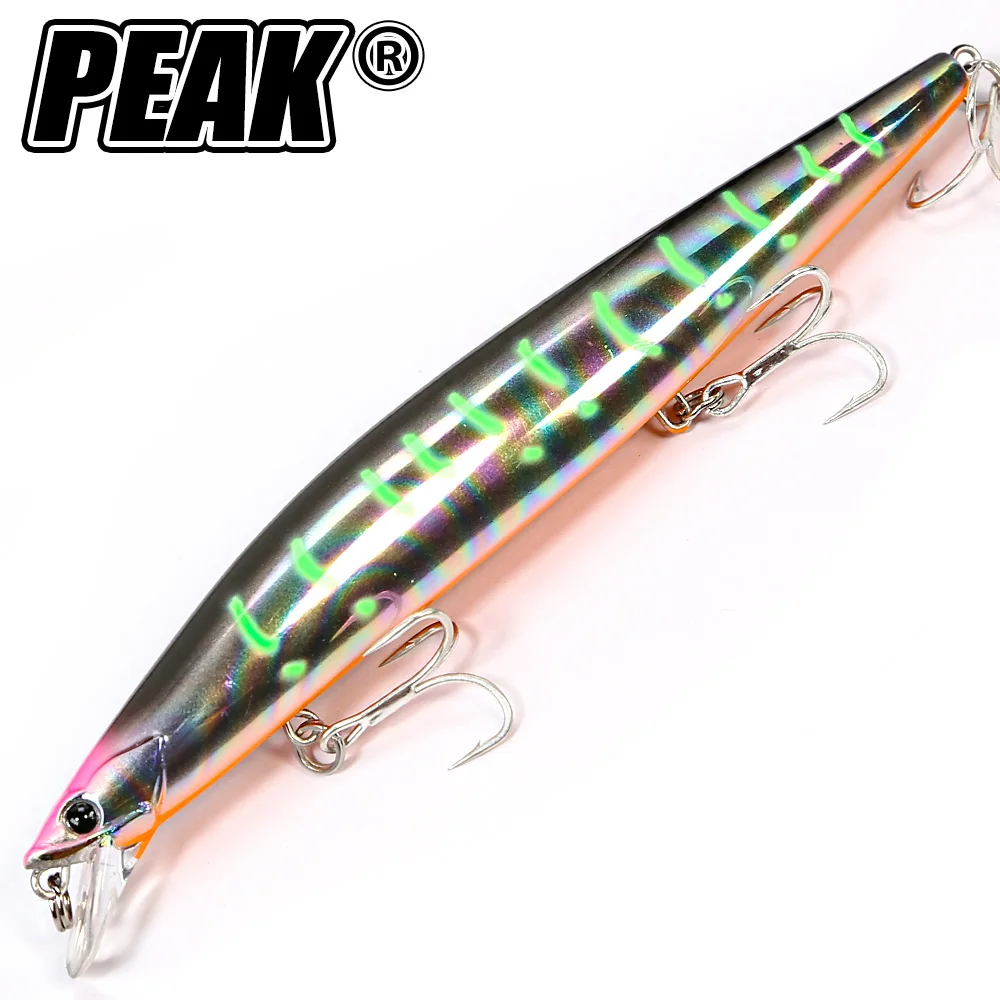 

PEAK 140mm 25.2g Fishing Lure Sinking Minnow Saltwater Seabass Ultra Long Casting Large Hard Baits Jerkbait