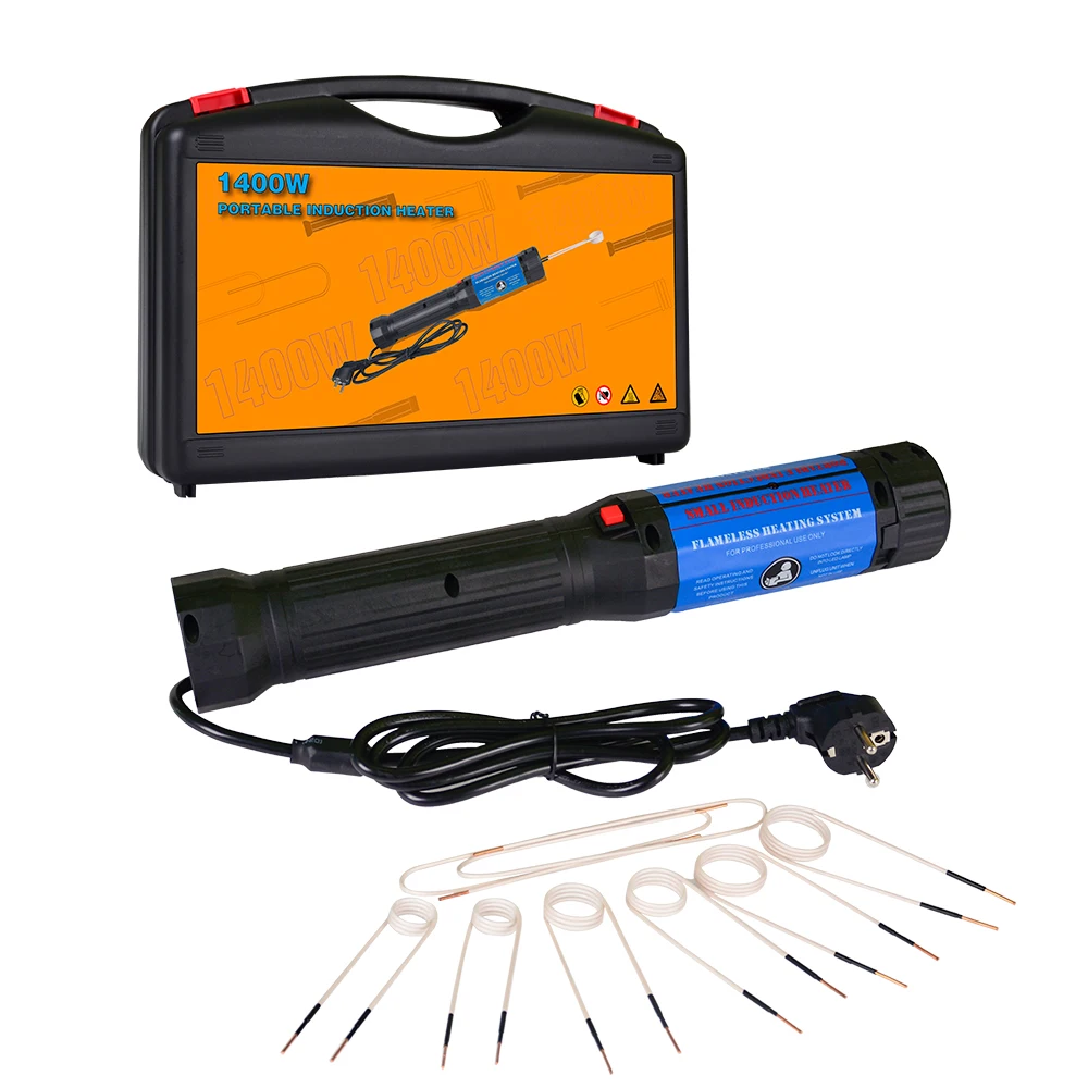 Multifunctional 1400W Magnetic Induction Portable Heater 8 Coils Complete Kit Plastic Packing Workshop Heating 110V 220V