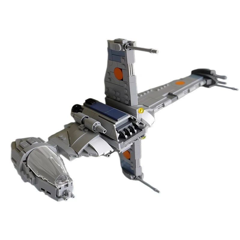 MOC Space Fighter Building Blocks Set B-Wing Starship Model Advanced DIY Bricks Sci-Fi Collector's Toy for Adults Kids 704PCS