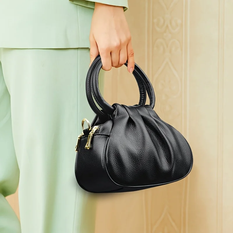 Tas Ponsel Mini Wanita Elegan, Desain Lipit Multi-lapis Ringan, Tas Selempang Bahu Tunggal yang Modis dan Serbaguna