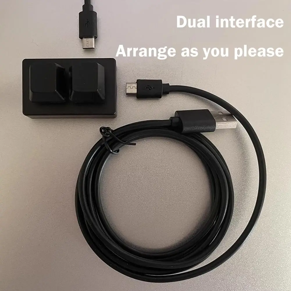 2 KEYS Programming Macro Custom Keypad Red Switches RGB One Handed Mechanical Gaming Keyboard For PC Laptop