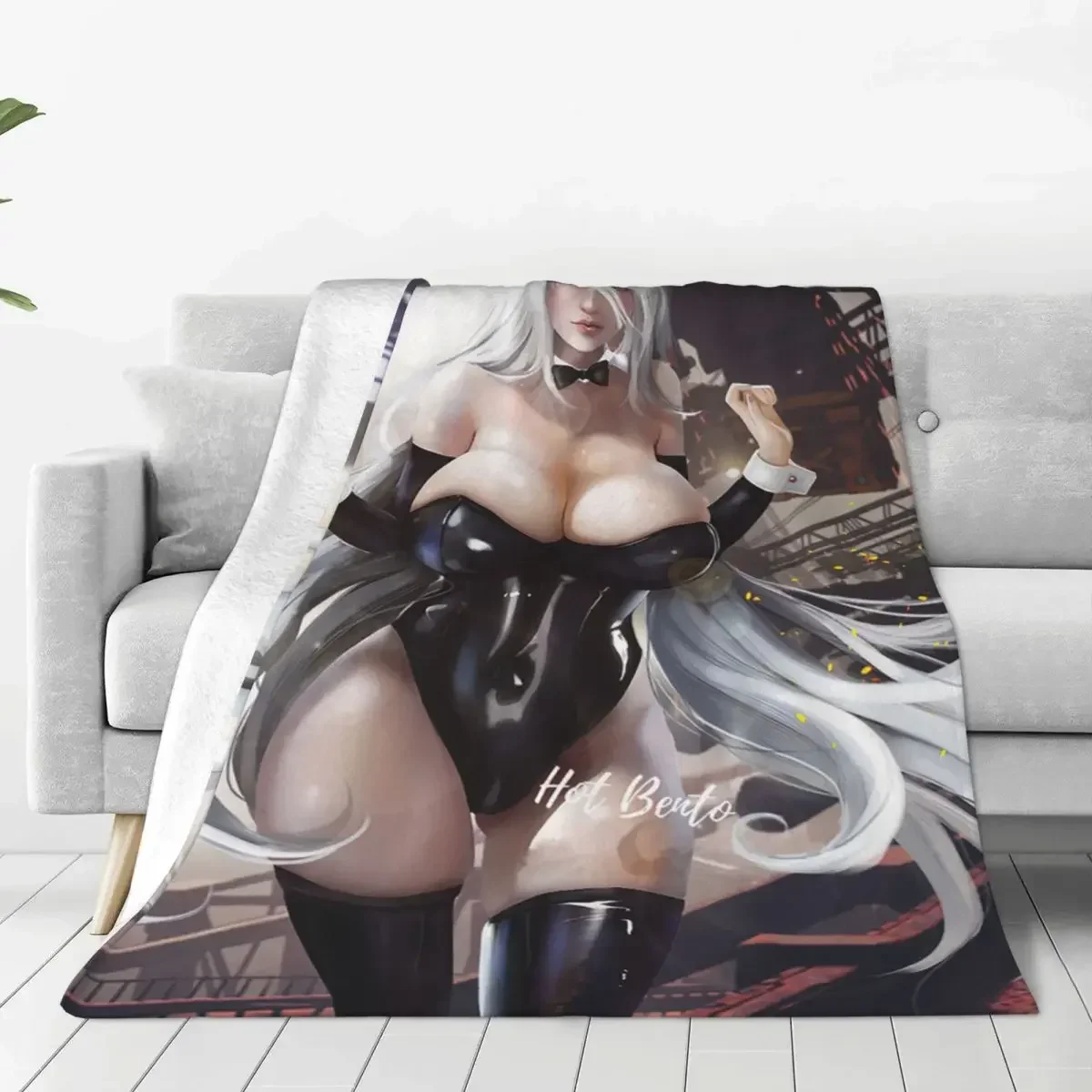 Sex Girl Blankets NieR Automata A2 Game Flannel Novelty Breathable Throw Blanket for Bedspread Spring Autumn