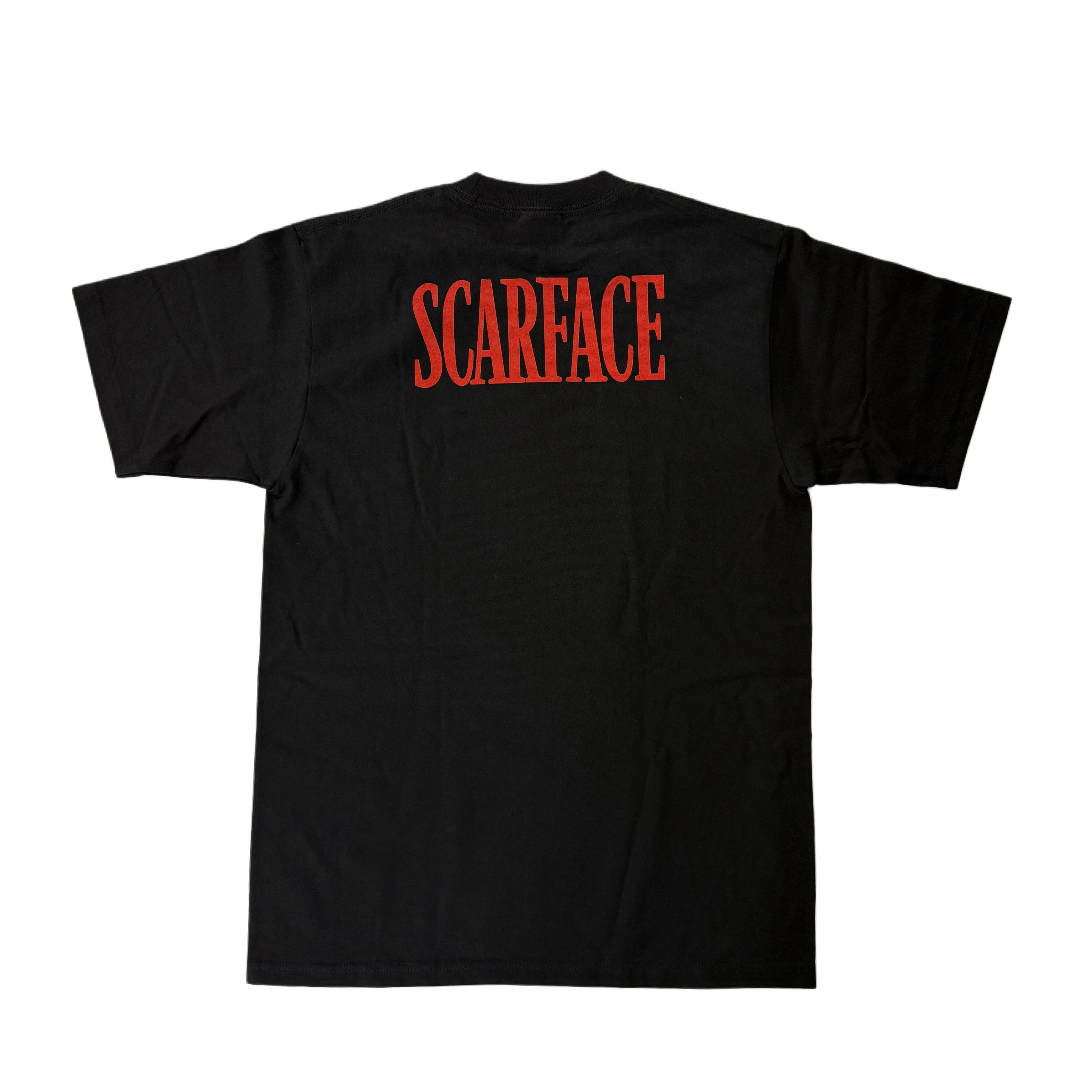 Movie Portrait T Shirt Men Women Short Sleeve Tony Montana Desk Reflection Liquor Detail Graphic Crew Neck Cotton Fan Tee