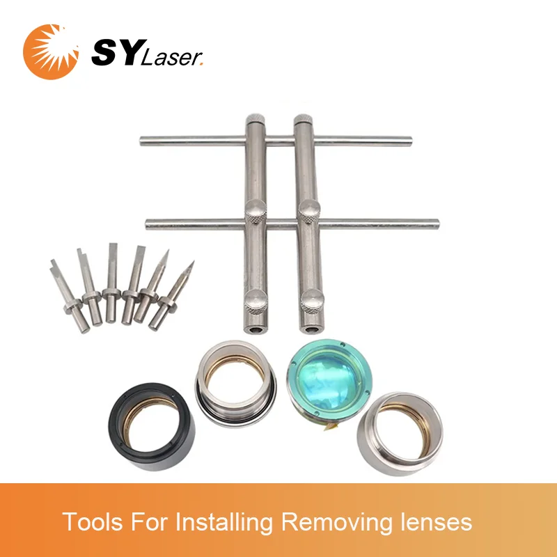 Accesorios de barriles de lente colimadora de enfoque, cabezal láser, máquina cortadora láser, herramienta de llave de extracción de espejo universal portátil