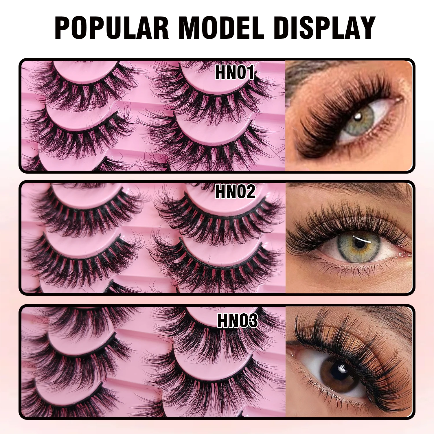 サックビス ラッシュ ミックススタイル 20ペア 3D 6D 8D ミンクまつげ ナチュラルまつげ ソフトクロス ウィスピーつけまつげ まつげストリップ