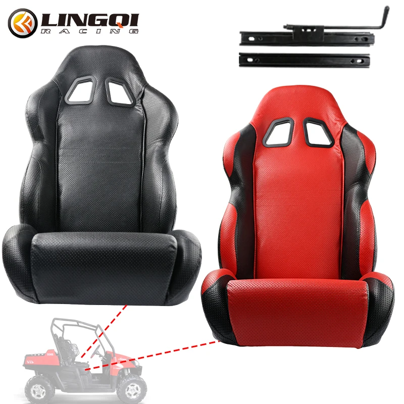 LINGQI RACING UTV Seats Cushion Motorcycle Big Size One People Seat Saddle For Go Kart Karting ATV Quad Buggy Four Wheeled