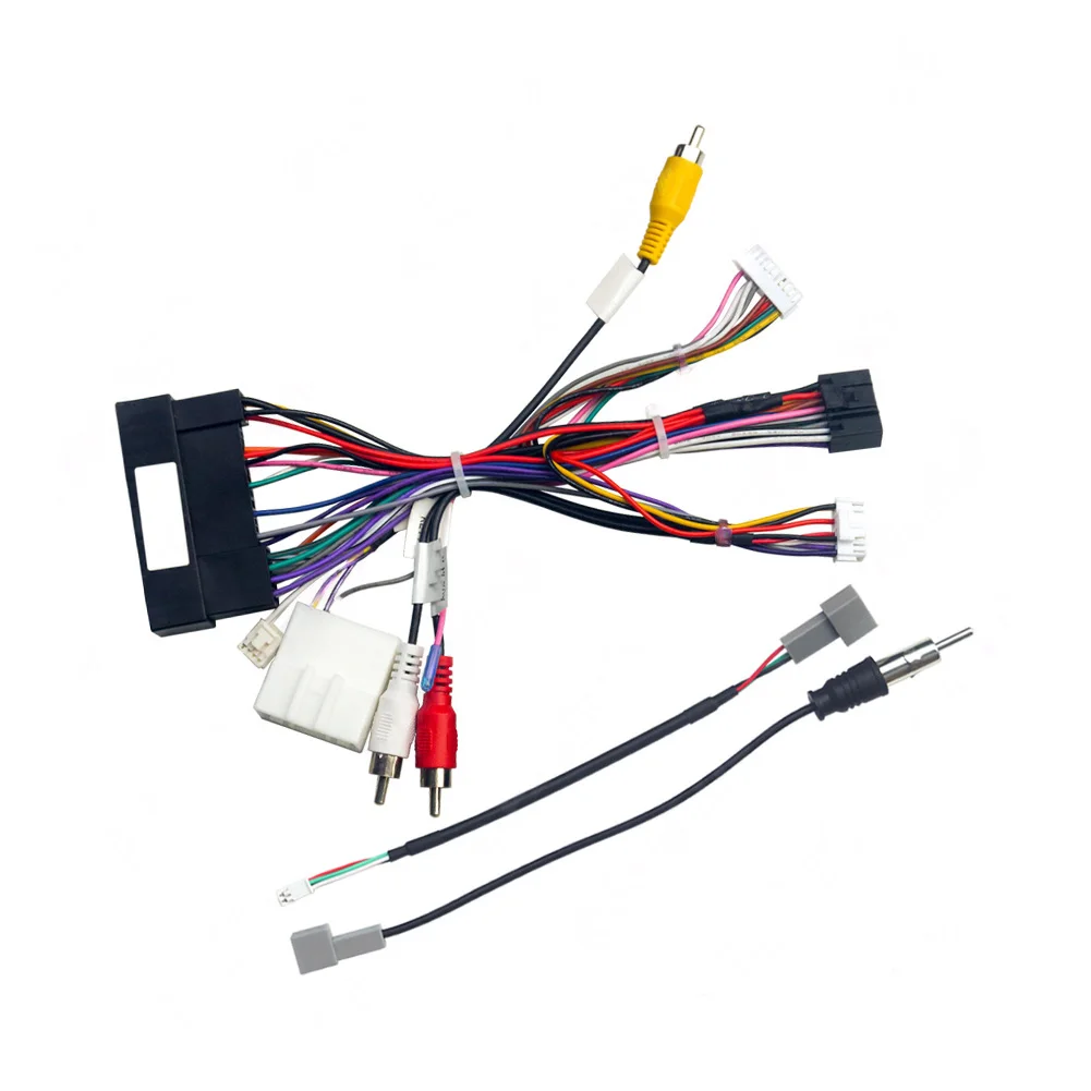 For Hyundai Veloster 2011 Navigation Cable Set Includes Power Cable and CANBUS Protocol Box for Seamless Head Unit Upgrade