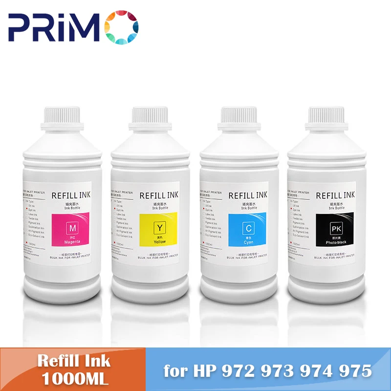1000ML Refill Pigment Ink 972 973 974 975 for HP 352dw 377dw 452dw 452dn 477dn 552dw 577z 577dw P55250dw P57750dw