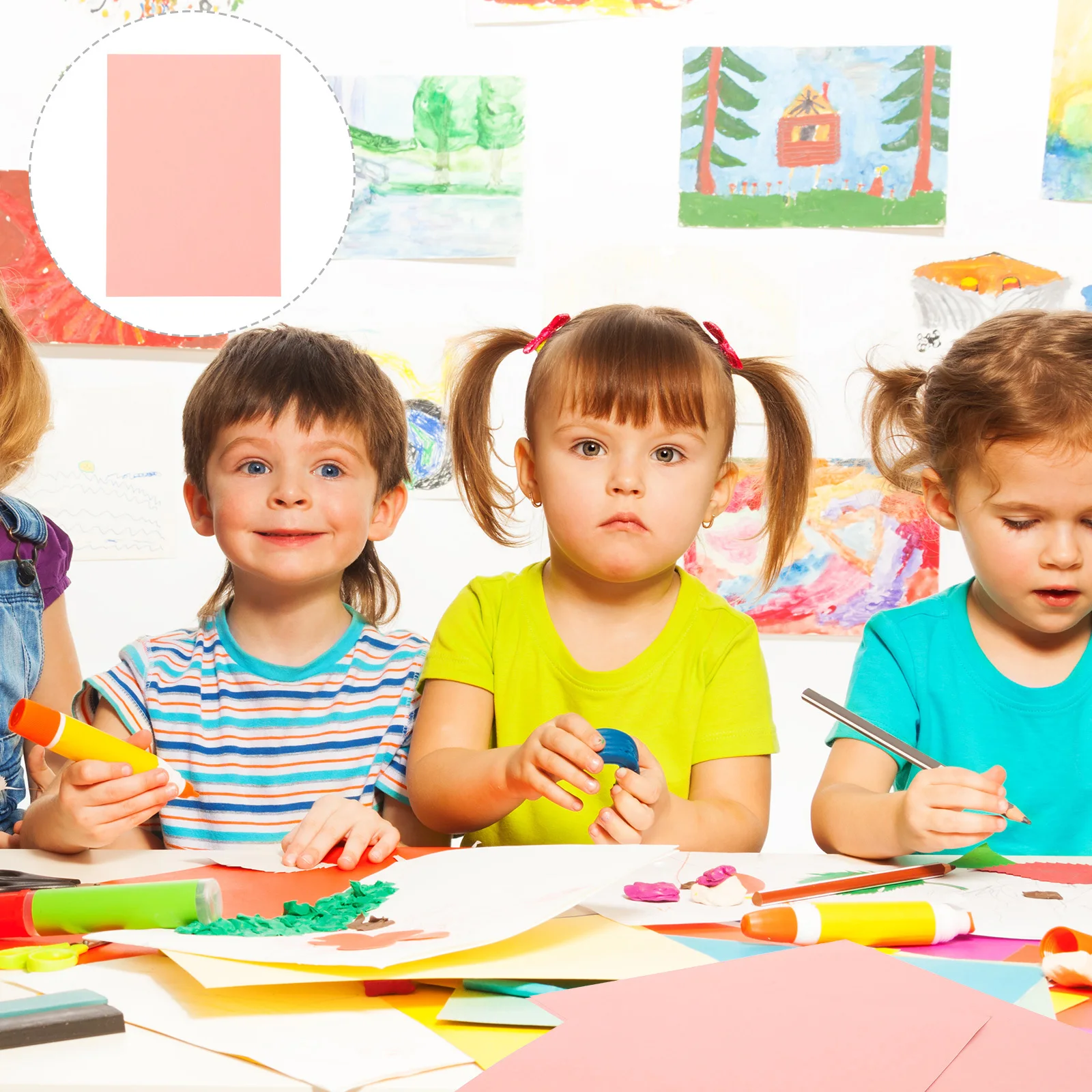 20 ورقة من ورق البطاقات الوردي متعدد الاستخدامات للمشروعات المدرسية ديكور الحفلات التنكرية لتقوم بها بنفسك بطاقات دعوة التلوين #1