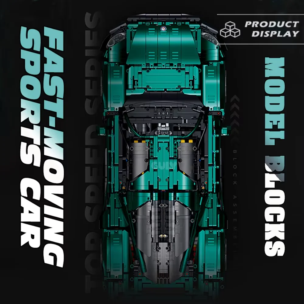 3861pcs Sports Car Building Blocks 1:8 Scale Model Speed Champions Technical Bricks Car Desktop Assembly Kid Toy For Gift