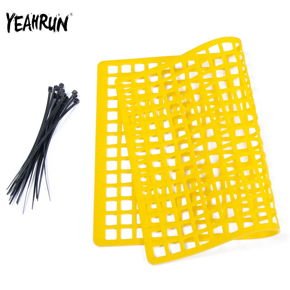 YEAHRUN Symulacja Mini Gumowa Siatka Samochodowa Siatka Bagażowa do Axial SCX10 Wraith D90 TRX4 TRX6 1/10 RC Crawler Car Diy Part