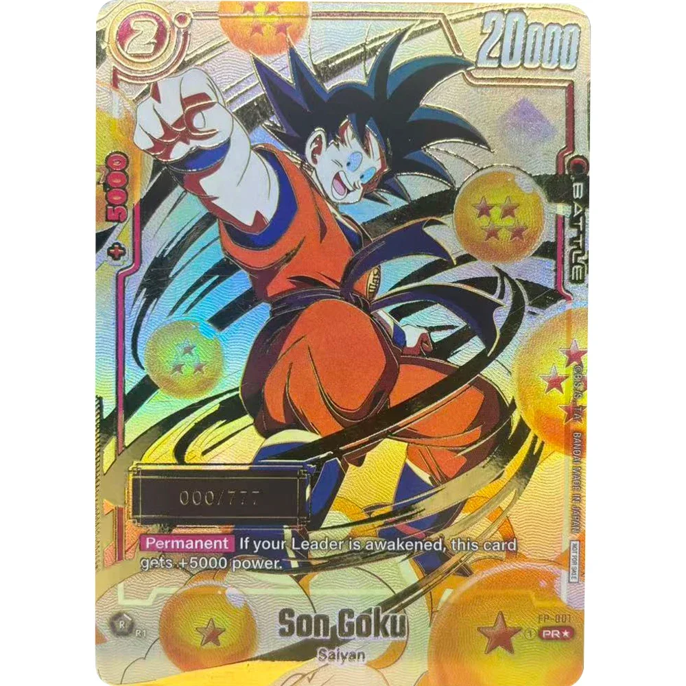 Dragon Ball DIY Heißpräge-Sammelkarten Son Goku Frieza Broly Promo-Karte Selbstgemachtes Spiel Anime-Karten Geschenkspielzeug