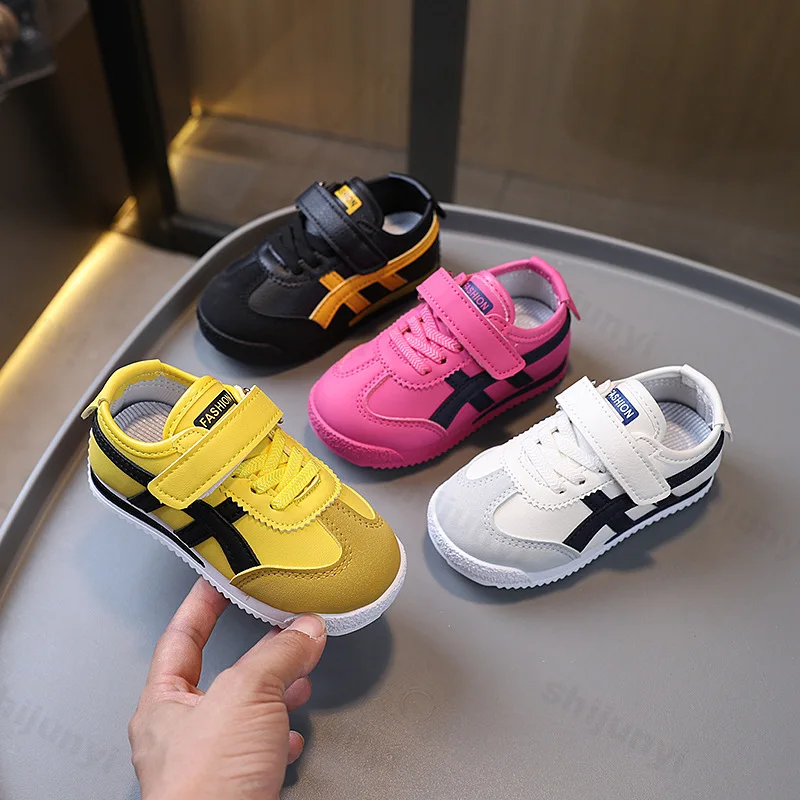 الأطفال تصميم الرجعية موضة الاتجاه حذاء كاجوال 2025 الخريف جديد الأولاد الفم الضحلة لينة سوليد مريحة عدم الانزلاق أحذية رياضية #1