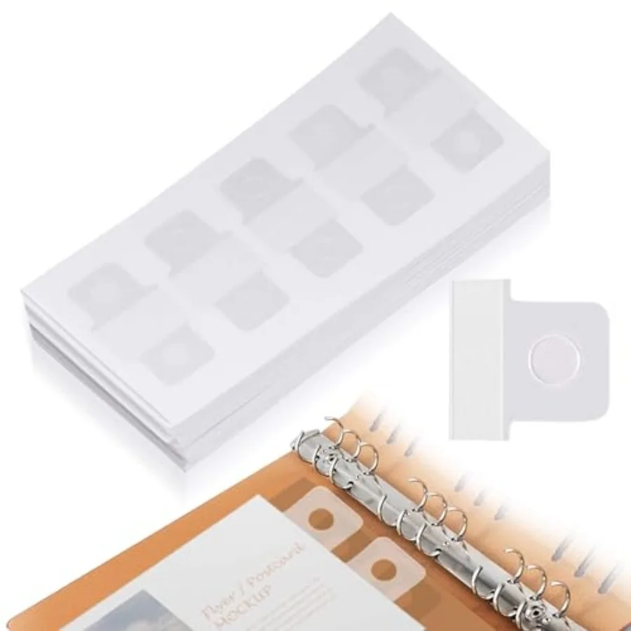 

500PCS Clear Binder Hole Reinforcement Stickers, Self-Adhesive Hole Punch Reinforcement Labels, Change No Punched Page to Loose