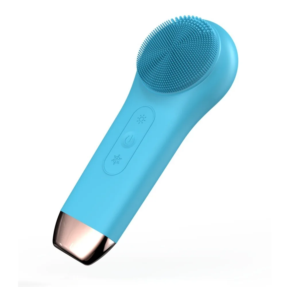 Silicone Electric Face Cleaner​​ Hot Compress Cold Compress ​​Pore Cleaner​​ Vibrating​​ Face Cleansing​​