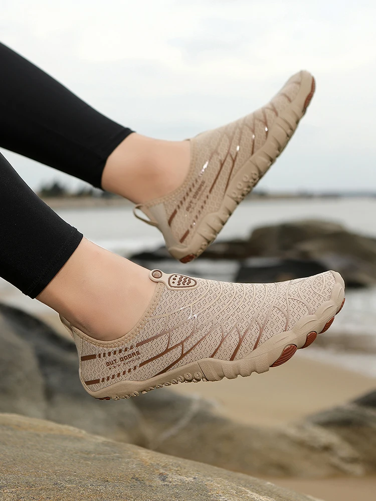 Unisex Paar-Wasserschuhe mit breiter Zehenbox, leicht und schnell trocknend, rutschfeste weiche Sohle, komfortabel für Yoga, Fitness, Strand, Wasserwanderungen und alltäglichen – Detail 9