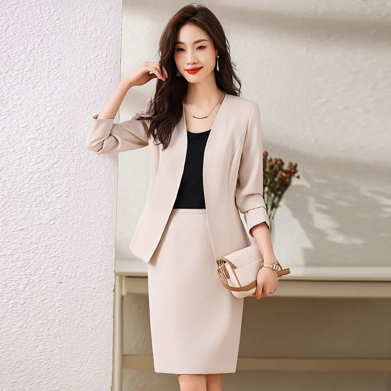 

Business Suit Female Temperament Office Suits Host Formal Wear Fashion Small Suit Coat Store Manager Tooling Hotel Uniform