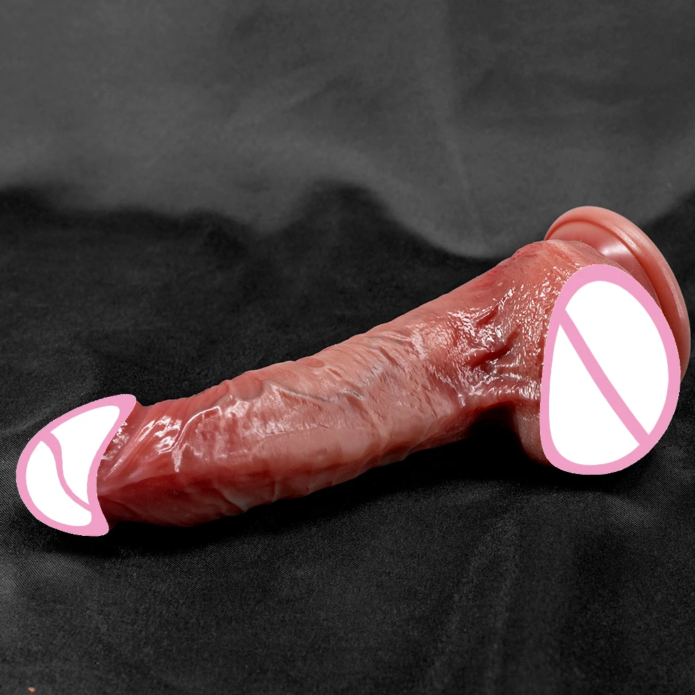 Soft Huge Realistic Dildo Silicone Penis Dong with Suction Cup for Women Masturbation Lesbain Anal Sex Toys for Adults 18