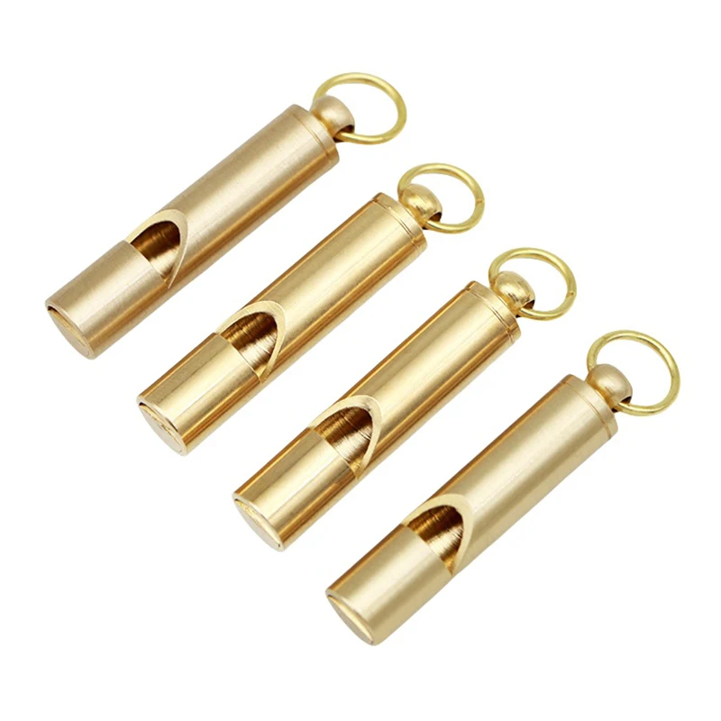 Brass Whistle High Decibel Portable Outdoor Hiking Camping Life-Saving Referee Training Whistles Outdoor Gadgets