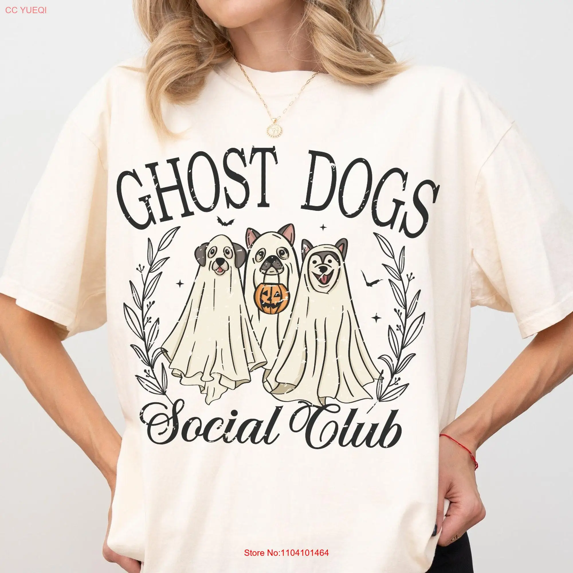 Футболка с длинным или коротким рукавом для любителей общественных клубов с надписью «Ghost Dogs»