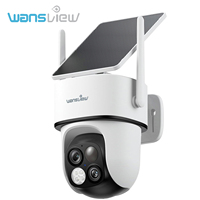 Wansview Dual Lens Camera Solar PIR Human Detection Color Night Vision Waterproof Security Video IP Camera 3MP 2K Battery Monito