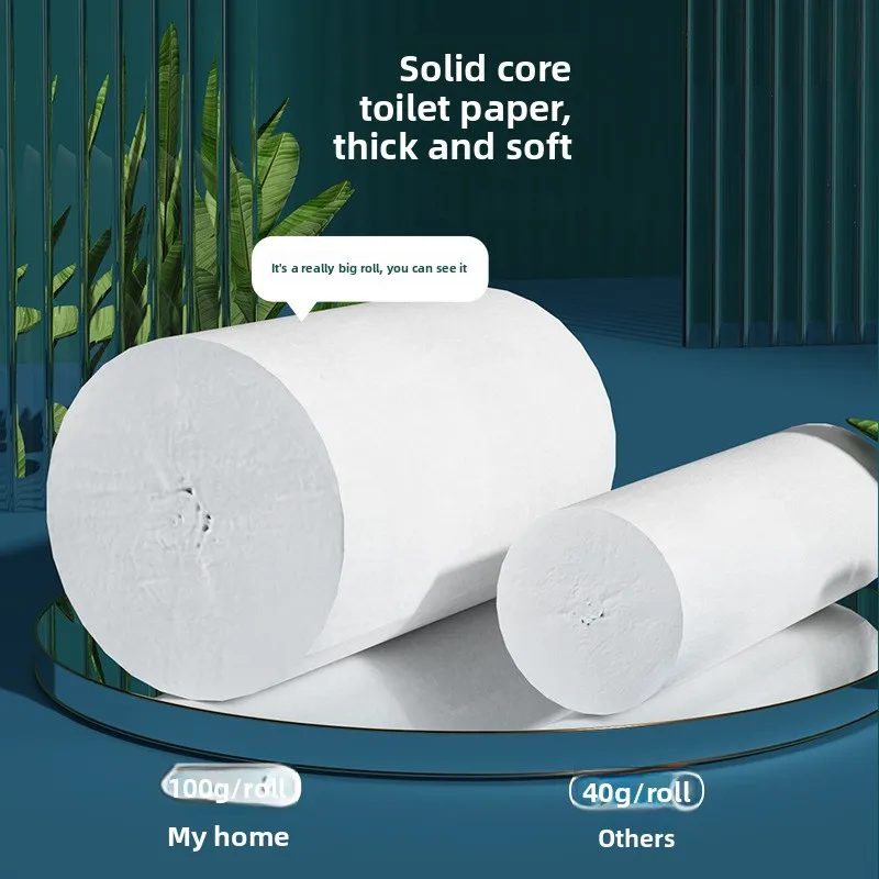 28 Rolls Of Coreless Large Roll Paper With Five Layers Of Thickened Virgin Wood Pulp Toilet Paper For Affordable Household Use