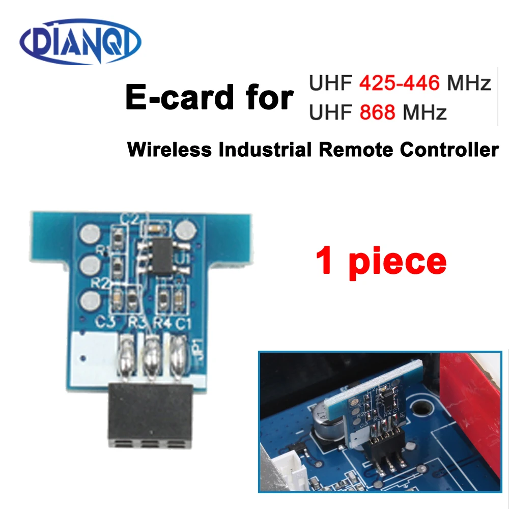 1pc E-card for UHF 425-446mhz UHF 868mhz Wireless Industrial Remote Controller