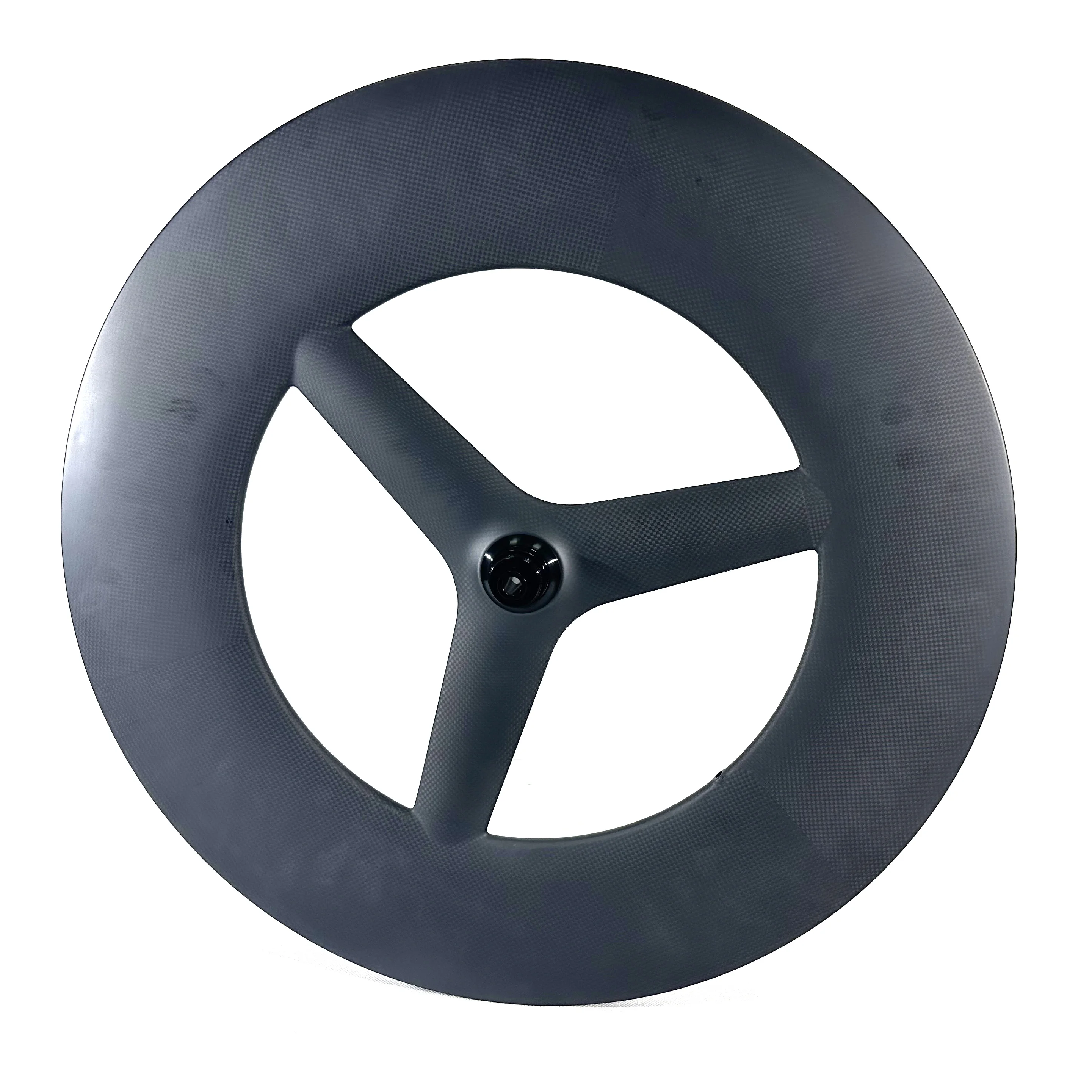 700C Tri Spoke Road Time trial Carbon Wheels 120mm Height 28mm Width Tubeless Tubular Disc Brake Toray T700+T800