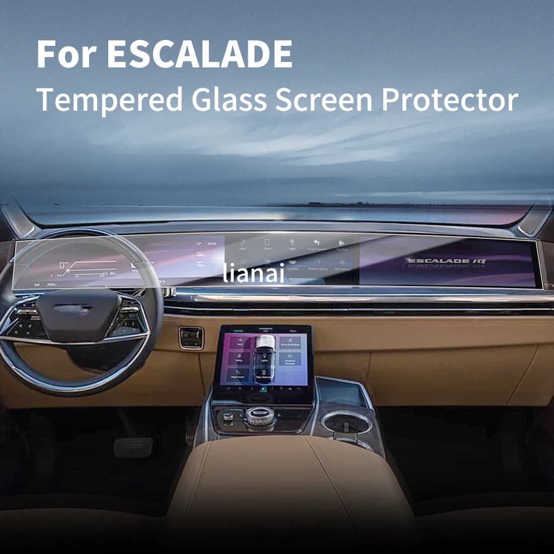 Screen Protector for Cadillac 2026 Escalade HD Tempered Glass Video Navigator GPS Car display Stickers Accessories supplies
