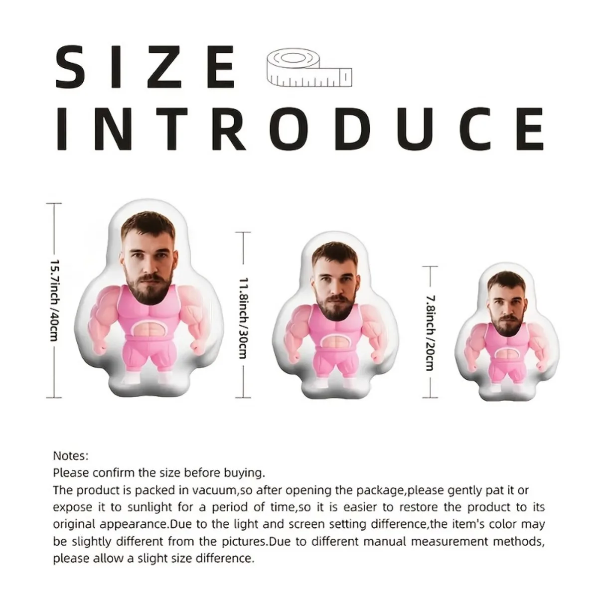 وسائد منزلية مخصصة لصور وجه الرجل الوردي، وسائد مطبوعة على الوجهين، هدايا مضحكة #3