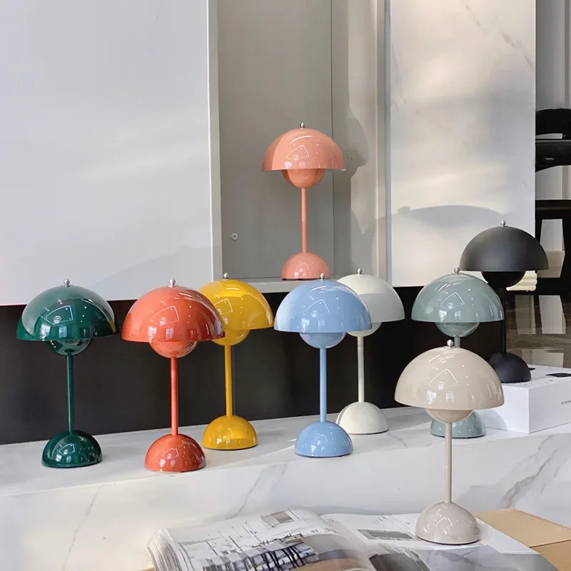 Mushroom desk lamp simple decoration bedside study eye protection personality modern bud desk lamp