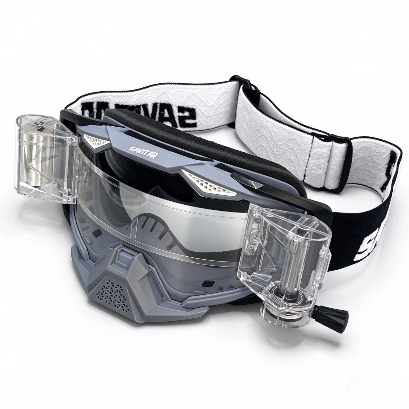 40mm Scroll Roll‑off Film System Motocross Goggle for MX, Rally, Enduro & Off-road Racing, Instantly Refresh Lens During Riding