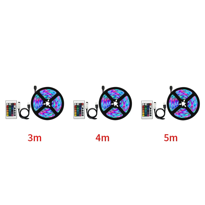 LED Light Strip Set 5050RGB Remote Control Bluetooth 5V Colorful Light Strip Set TV Background Atmosphere Light