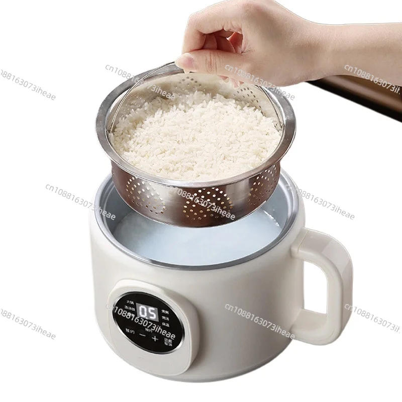 220V Multi-function Electric Cooking Pot 2L Reservation Sugar-draining Rice Cooker Non-stick Frying Pan Dormitory Noodle Pot Hot
