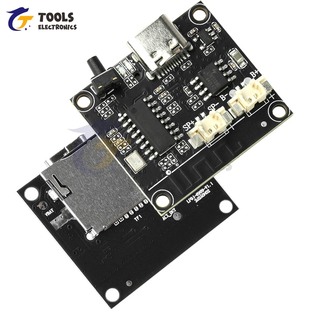 DC 5V 3W BT Amplifier Module Adjustable Tuning Supports TF Card Playback Type-C Interface Mono Power Amplifier PCBA Board